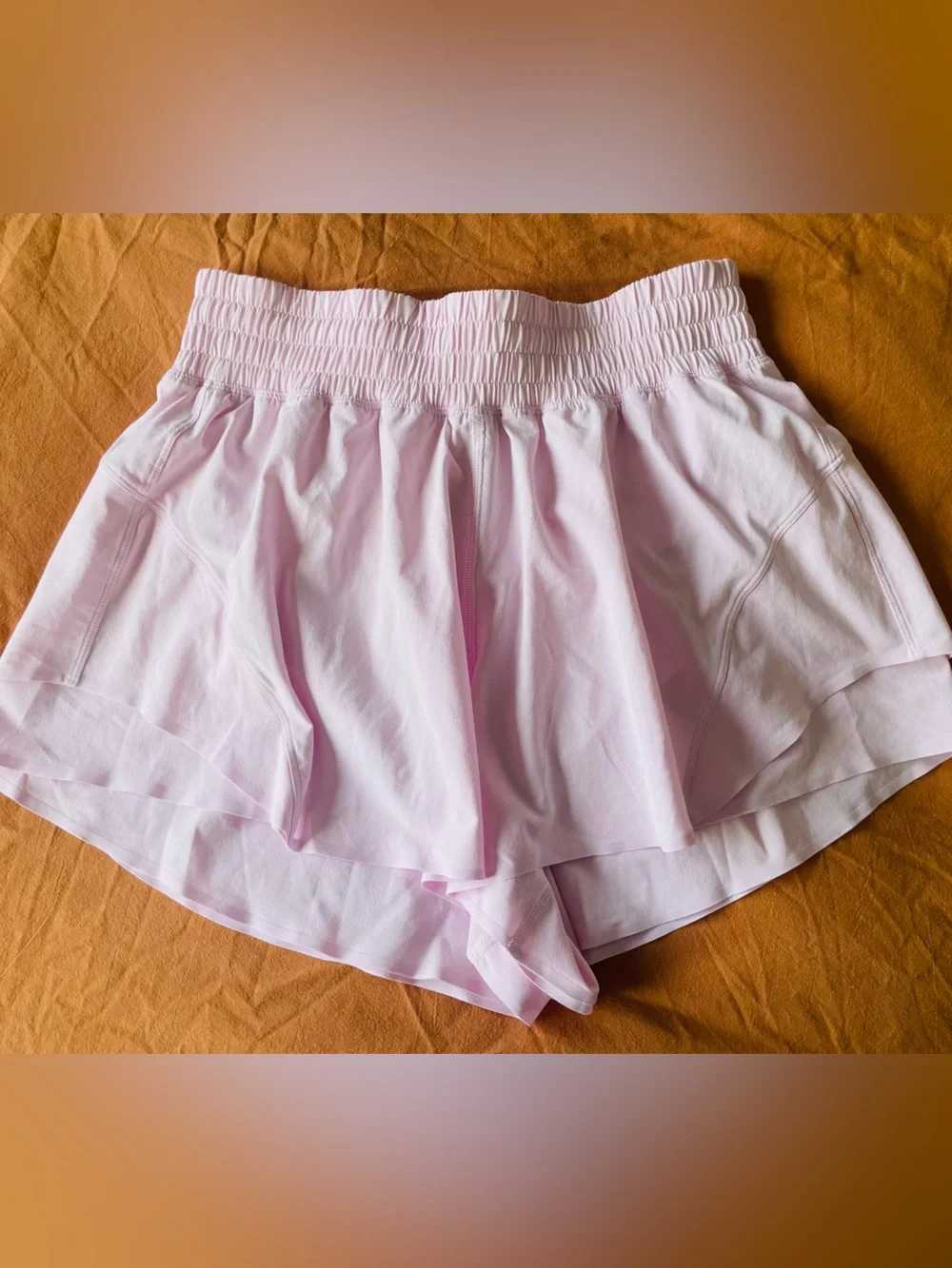 lululemon athletica shake it out Light Pink Athletic Running Shorts